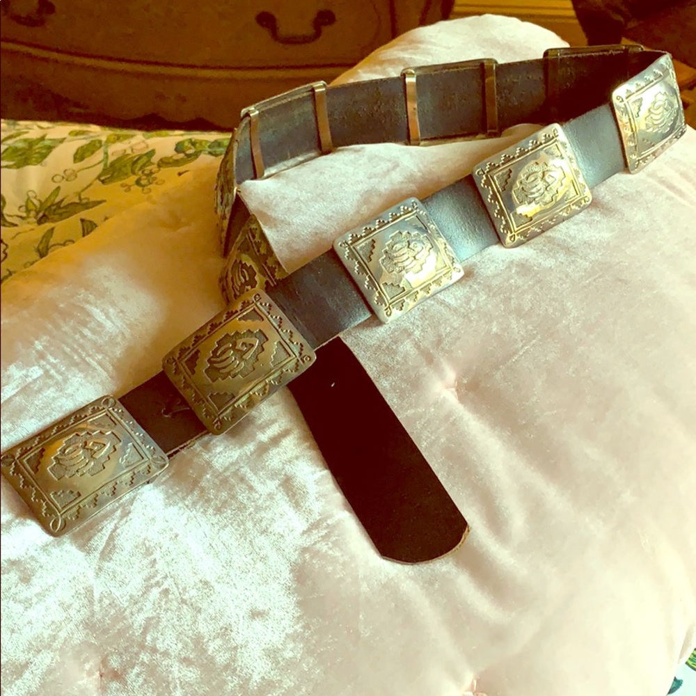 Vintage sterling silver concho belt